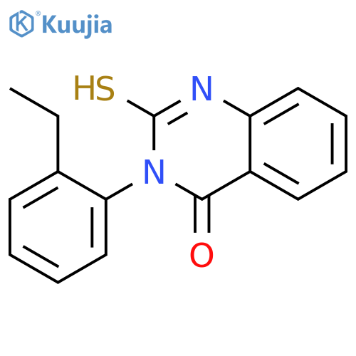 3-(2-ethylphenyl)-2-sulfanyl-3,4-dihydroquinazolin-4-one structure