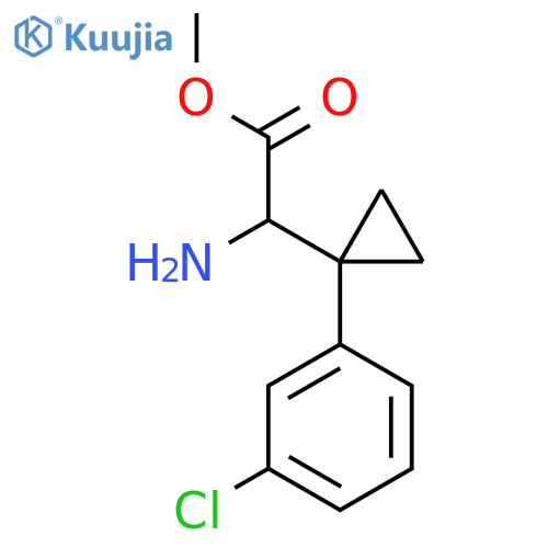 methyl 2-amino-2-1-(3-chlorophenyl)cyclopropylacetate structure