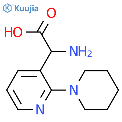 2-amino-2-2-(piperidin-1-yl)pyridin-3-ylacetic acid structure