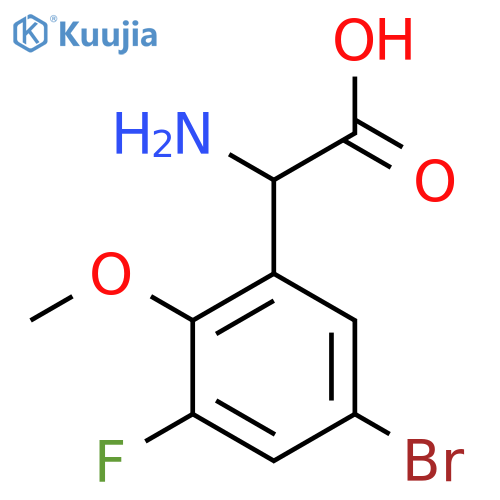 2-amino-2-(5-bromo-3-fluoro-2-methoxyphenyl)acetic acid structure
