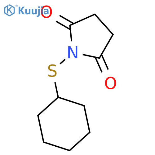 1-(cyclohexylsulfanyl)pyrrolidine-2,5-dione structure