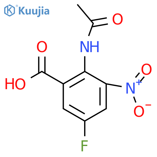 2-acetamido-5-fluoro-3-nitrobenzoic acid structure
