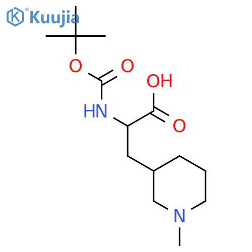 2-{(tert-butoxy)carbonylamino}-3-(1-methylpiperidin-3-yl)propanoic acid structure