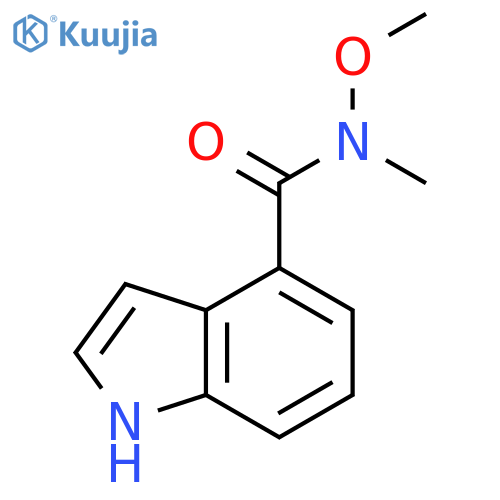N-methoxy-N-methyl-1H-indole-4-carboxamide structure