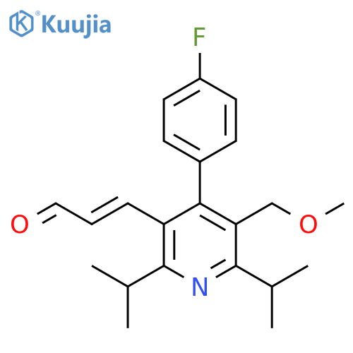 2-Propenal,3-[4-(4-fluorophenyl)-5-(methoxymethyl)-2,6-bis(1-methylethyl)-3-pyridinyl]-,(2E)- structure