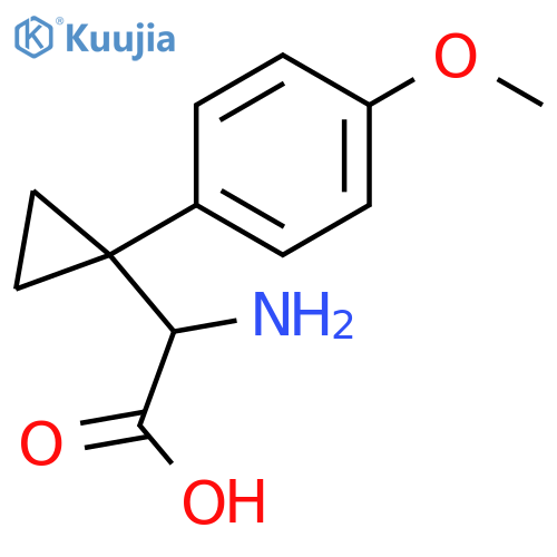 2-amino-2-1-(4-methoxyphenyl)cyclopropylacetic acid structure