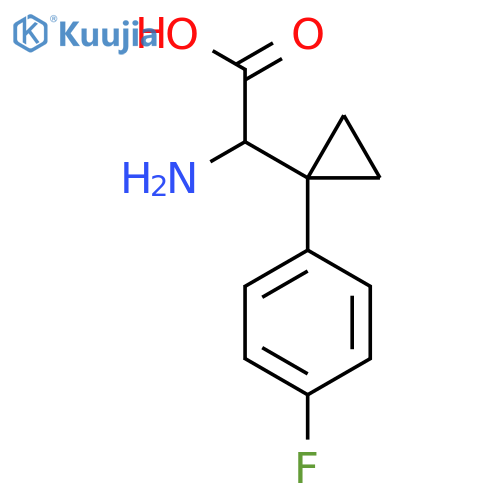 2-amino-2-1-(4-fluorophenyl)cyclopropylacetic acid structure