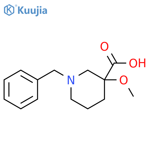 1-benzyl-3-methoxypiperidine-3-carboxylic acid structure