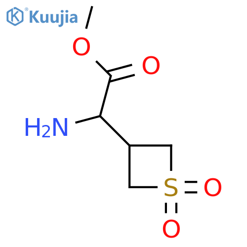 Methyl 2-amino-2-(1,1-dioxo-1lambda6-thietan-3-yl)acetate structure