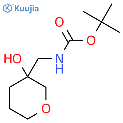 tert-butyl N-[(3-hydroxyoxan-3-yl)methyl]carbamate structure