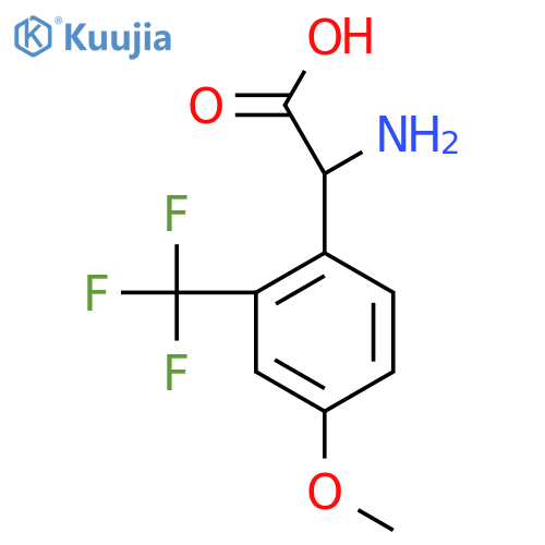2-amino-2-4-methoxy-2-(trifluoromethyl)phenylacetic acid structure