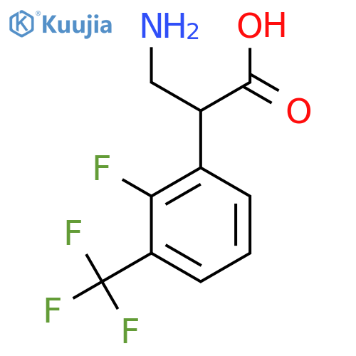 3-amino-2-2-fluoro-3-(trifluoromethyl)phenylpropanoic acid structure