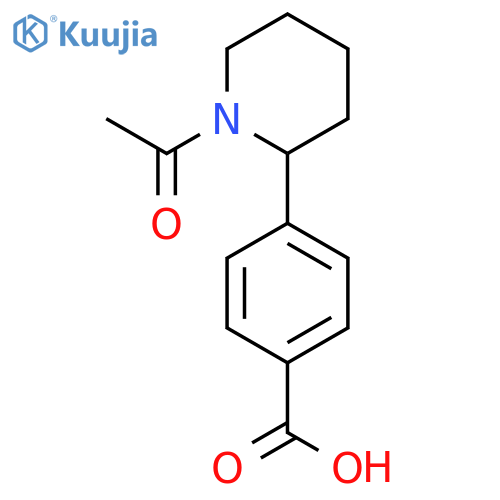 4-(1-Acetylpiperidin-2-yl)benzoic acid structure