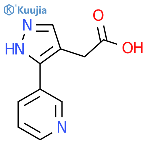 2-(3-(Pyridin-3-yl)-1H-pyrazol-4-yl)acetic acid structure