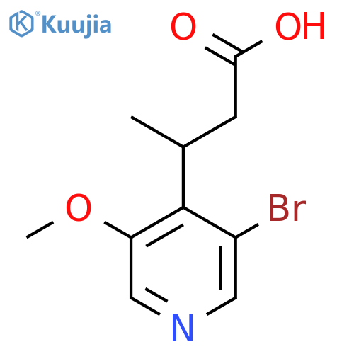 3-(3-bromo-5-methoxypyridin-4-yl)butanoic acid structure