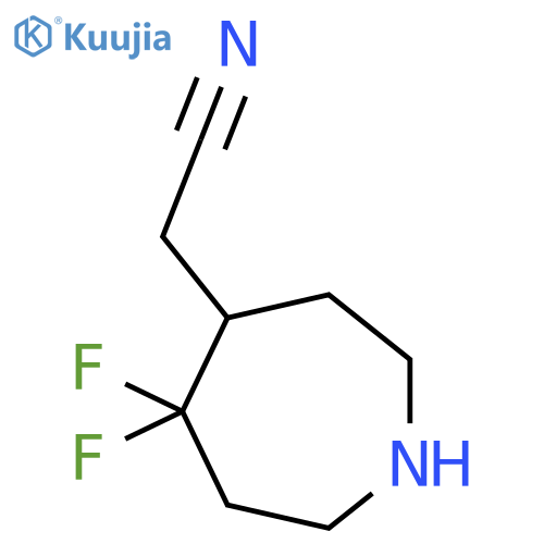2-(5,5-Difluoroazepan-4-yl)acetonitrile structure