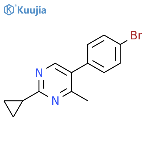 5-(4-bromophenyl)-2-cyclopropyl-4-methylpyrimidine structure
