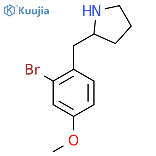 2-[(2-Bromo-4-methoxyphenyl)methyl]pyrrolidine structure