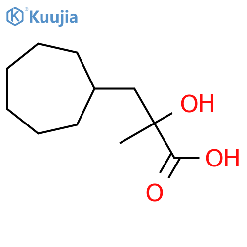 3-cycloheptyl-2-hydroxy-2-methylpropanoic acid structure