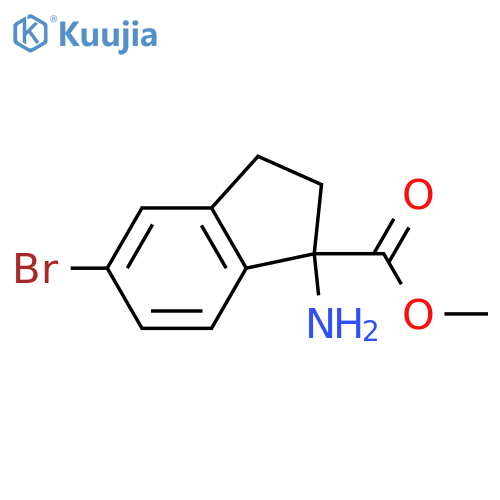 methyl 1-amino-5-bromo-2,3-dihydro-1H-indene-1-carboxylate structure