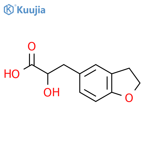 3-(2,3-dihydro-1-benzofuran-5-yl)-2-hydroxypropanoic acid structure