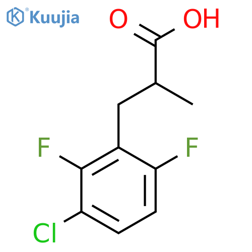 3-(3-chloro-2,6-difluorophenyl)-2-methylpropanoic acid structure
