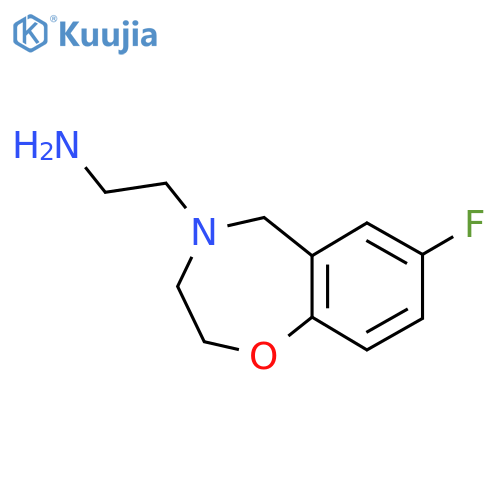 2-(7-fluoro-2,3-dihydrobenzo[f][1,4]oxazepin-4(5H)-yl)ethan-1-amine structure