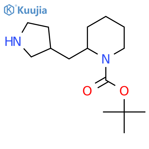 tert-butyl 2-(pyrrolidin-3-yl)methylpiperidine-1-carboxylate structure