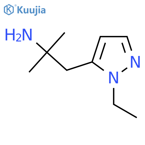 1-(1-ethyl-1H-pyrazol-5-yl)-2-methylpropan-2-amine structure