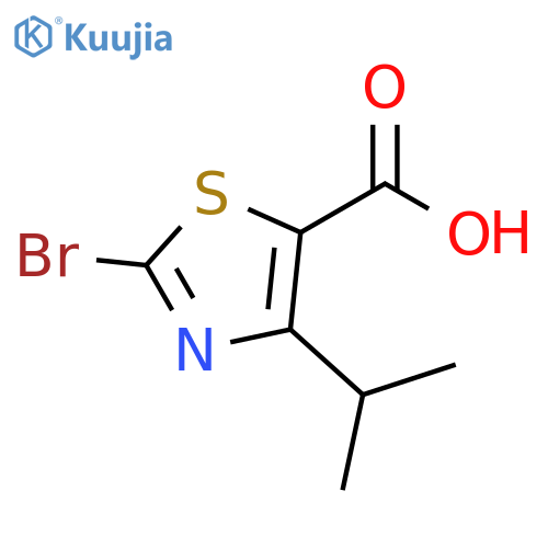 5-Thiazolecarboxylic acid, 2-bromo-4-(1-methylethyl)- structure