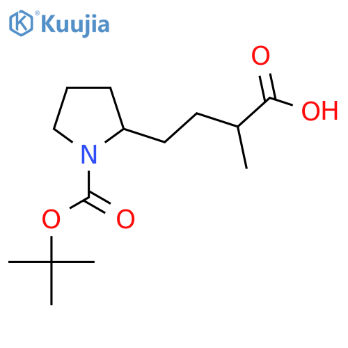 4-{1-(tert-butoxy)carbonylpyrrolidin-2-yl}-2-methylbutanoic acid structure