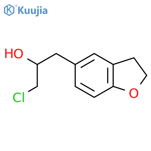 1-chloro-3-(2,3-dihydro-1-benzofuran-5-yl)propan-2-ol structure