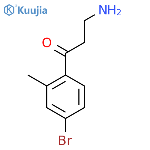 3-amino-1-(4-bromo-2-methylphenyl)propan-1-one structure