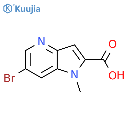 6-bromo-1-methyl-1H-pyrrolo[3,2-b]pyridine-2-carboxylic acid structure