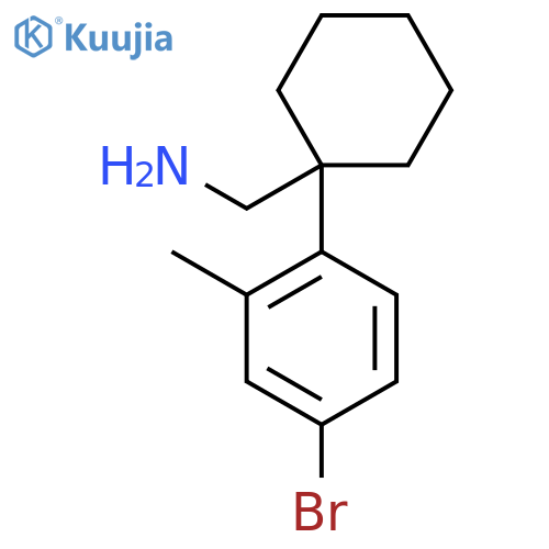 1-(4-bromo-2-methylphenyl)cyclohexylmethanamine structure