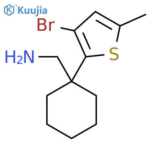 1-(3-bromo-5-methylthiophen-2-yl)cyclohexylmethanamine structure