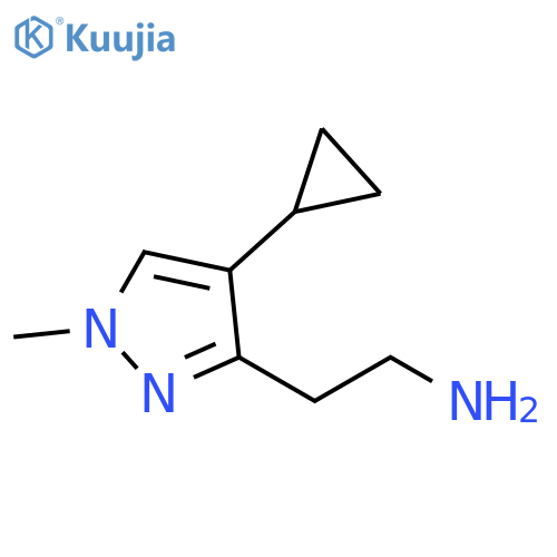 2-(4-cyclopropyl-1-methyl-1H-pyrazol-3-yl)ethan-1-amine structure