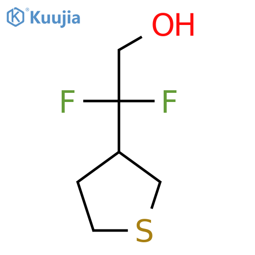 2,2-difluoro-2-(thiolan-3-yl)ethan-1-ol structure