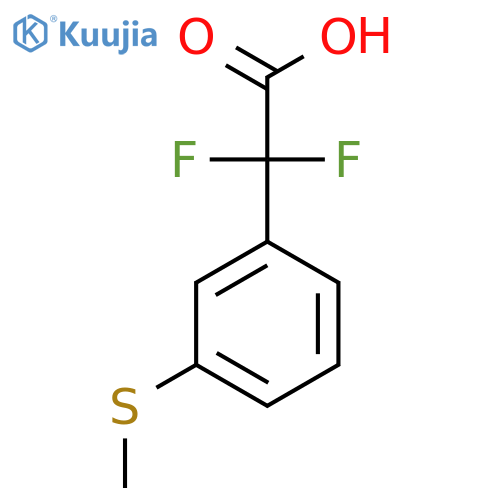 2,2-difluoro-2-3-(methylsulfanyl)phenylacetic acid structure