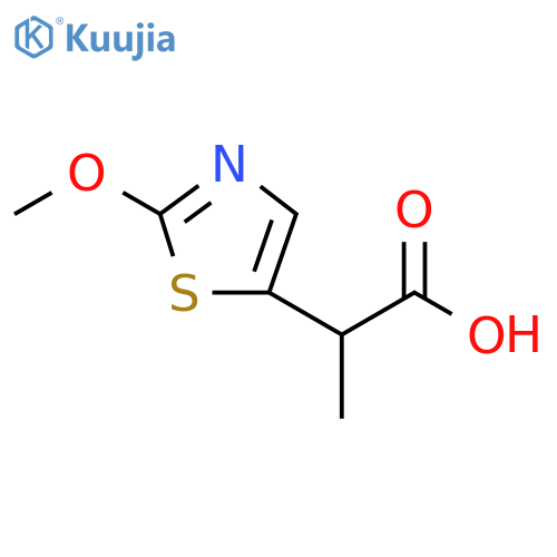 2-(2-methoxy-1,3-thiazol-5-yl)propanoic acid structure