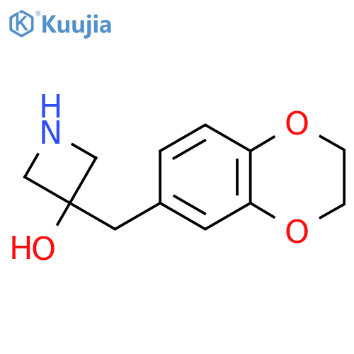 3-(2,3-dihydro-1,4-benzodioxin-6-yl)methylazetidin-3-ol structure