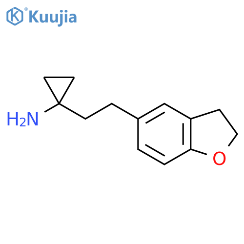 1-2-(2,3-dihydro-1-benzofuran-5-yl)ethylcyclopropan-1-amine structure