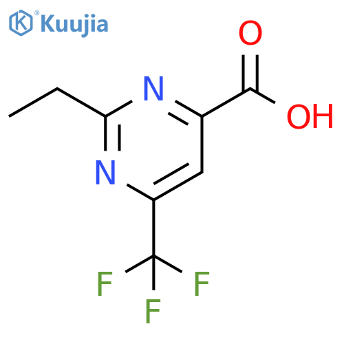 2-Ethyl-6-(trifluoromethyl)pyrimidine-4-carboxylic acid structure