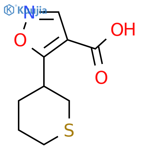 5-(thian-3-yl)-1,2-oxazole-4-carboxylic acid structure