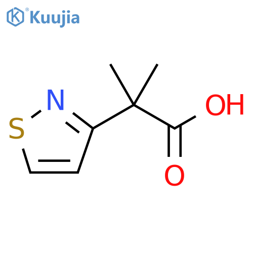 2-Methyl-2-(1,2-thiazol-3-yl)propanoic acid structure