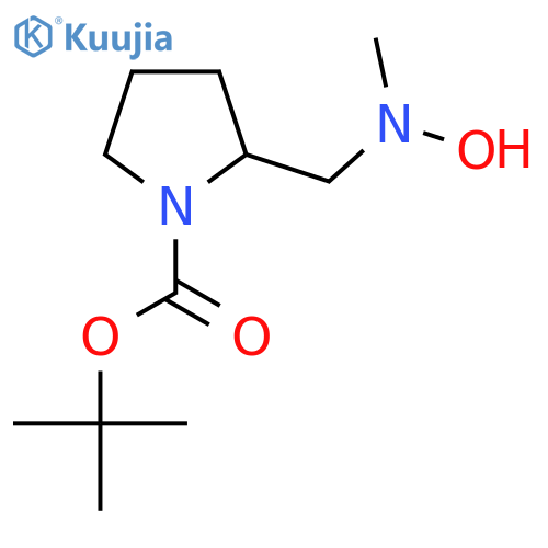 tert-butyl 2-{hydroxy(methyl)aminomethyl}pyrrolidine-1-carboxylate structure