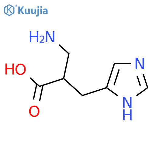 3-amino-2-[(1H-imidazol-5-yl)methyl]propanoic acid structure