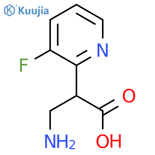 3-amino-2-(3-fluoropyridin-2-yl)propanoic acid structure