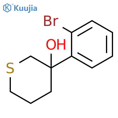 2H-Thiopyran-3-ol, 3-(2-bromophenyl)tetrahydro- structure