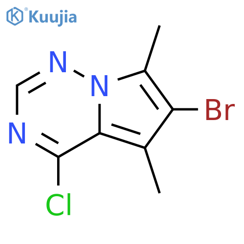 6-bromo-4-chloro-5,7-dimethylpyrrolo[2,1-f][1,2,4]triazine structure